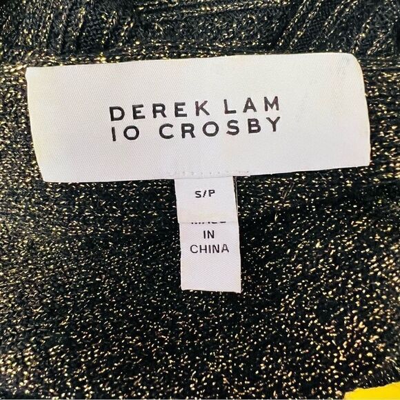 DEREK LAM 10 CROSBY Lurex Crossover Knit Top size S - Picture 4 of 9